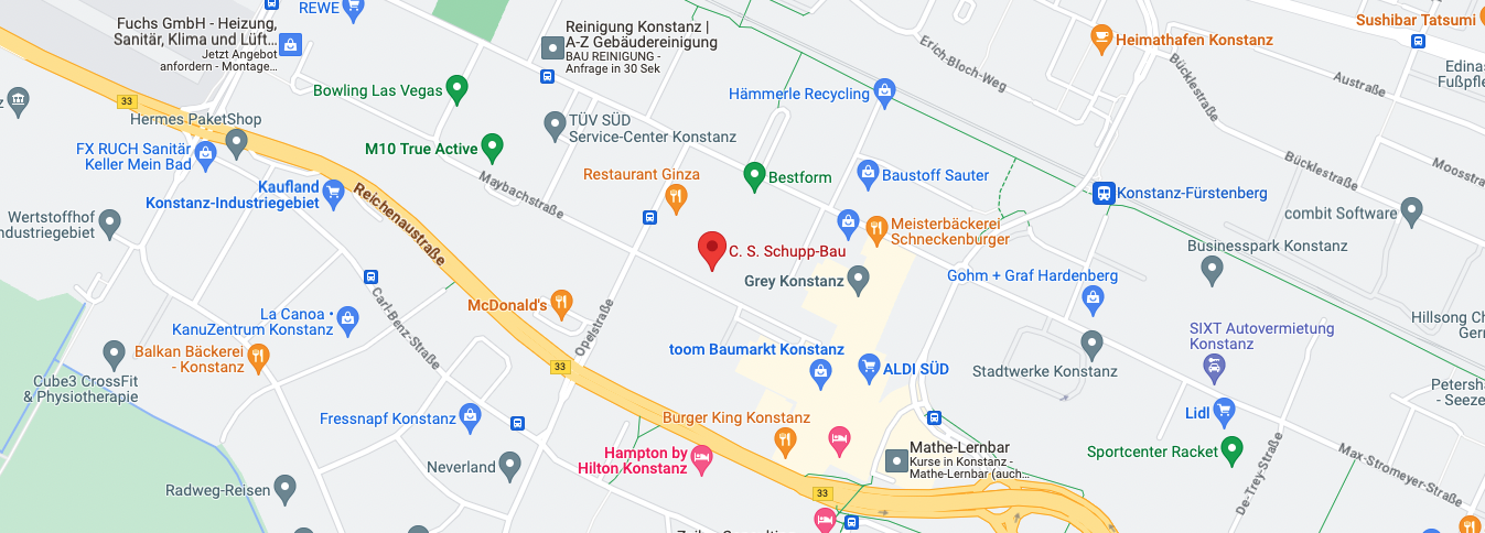 Google Maps, C.S. Schupp Bau GmbH Konstanz